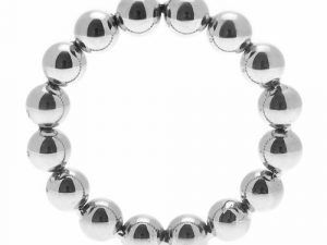 Master Series Meridian Stainless Steel Beaded Cock Ring ML