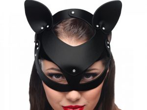 Master Series Bad Kitten Leather Cat Mask