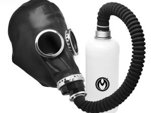 Master Series Dark Inhaler Gas Mask with Bottle