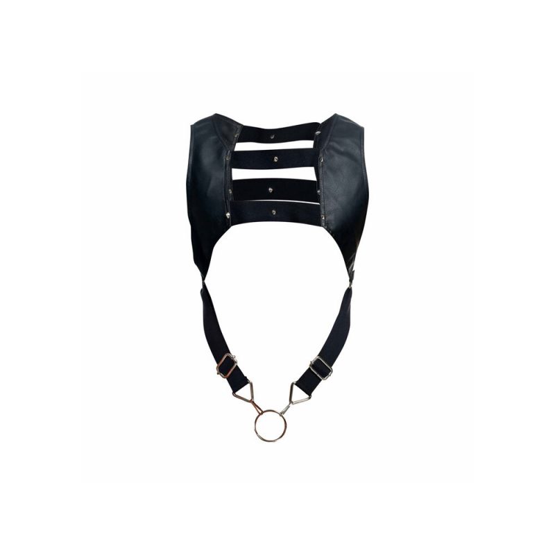 Male Basics Dngeon Crop Top Cock Ring Harness - Image 3