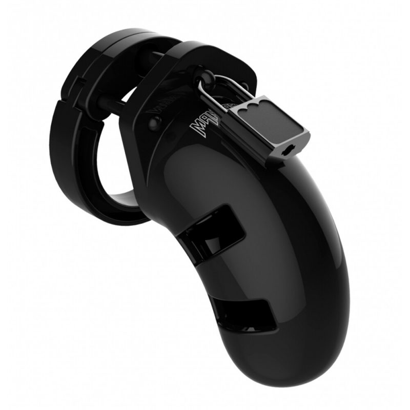 Man Cage 01 Male 3.5 Inch Black Chastity Cage - Image 2