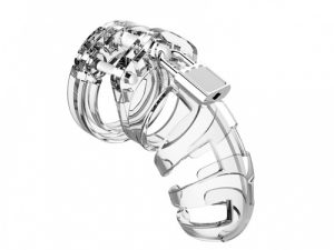 Man Cage 02 Male 3.5 Inch Clear Chastity Cage