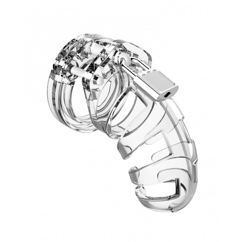 Man Cage 02 Male 3.5 Inch Clear Chastity Cage - Image 2