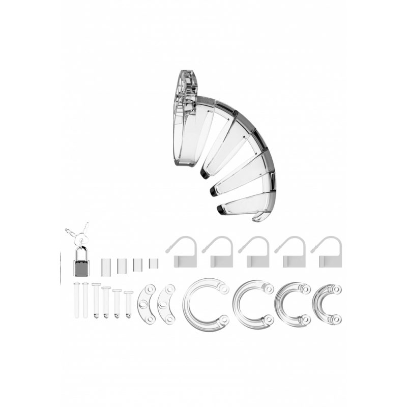 Man Cage 02 Male 3.5 Inch Clear Chastity Cage - Image 3