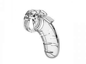 Man Cage 03 Male 4.5 Inch Clear Chastity Cage