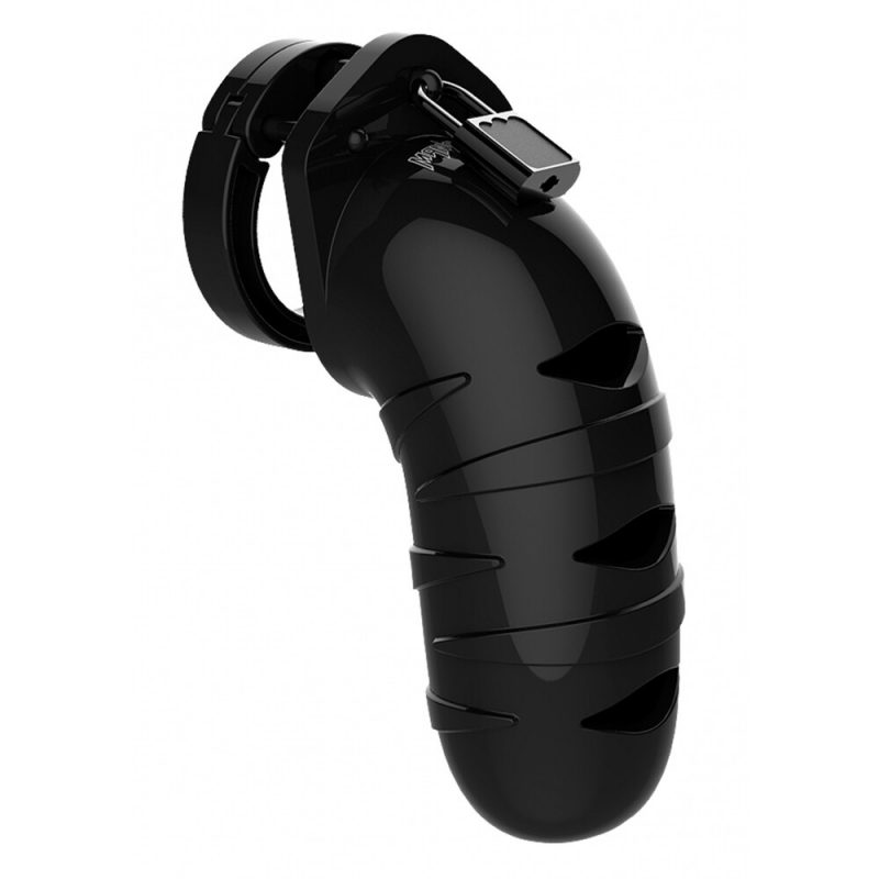 Man Cage 05 Male 5.5 Inch Black Chastity Cage - Image 2