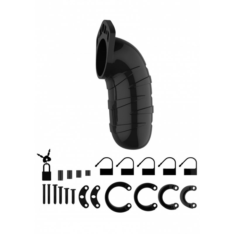 Man Cage 05 Male 5.5 Inch Black Chastity Cage - Image 3