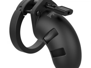 Man Cage 20 Male 3.5 Inch Black Silicone Chastity Cage