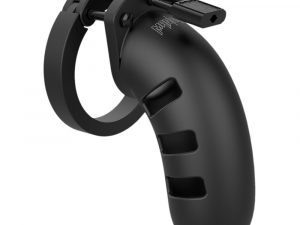 Man Cage 21 Male 4.5 Inch Black Silicone Chastity Cage