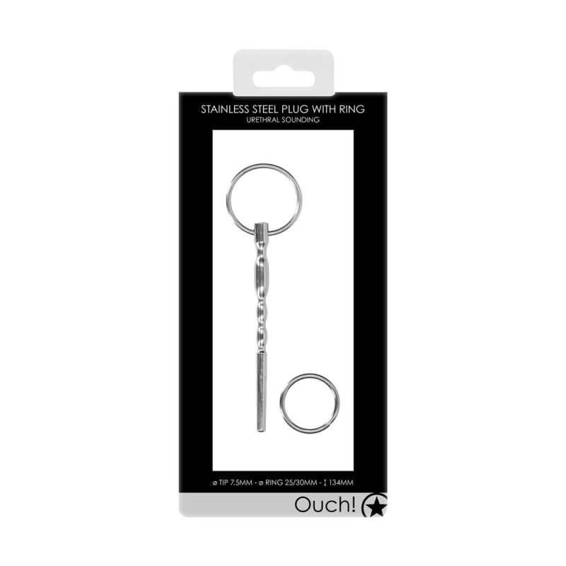 Ouch Stainless Steel Pug With Ring - Image 3