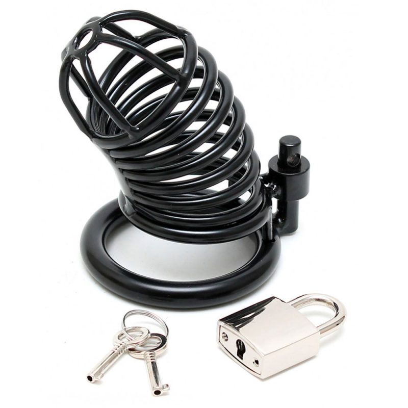 Metal Male Chastity Device With Padlock - Image 3
