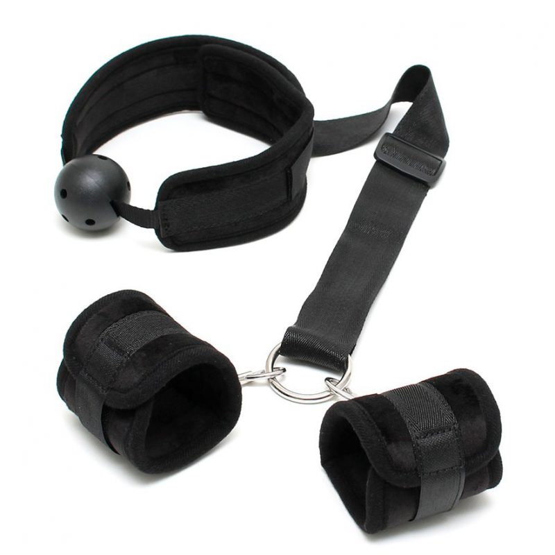 Breathable Mouth Gag With Cuffs - Image 2
