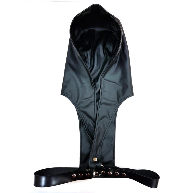 Rouge Leather Harness with Faux Leather Hoodie - Image 3