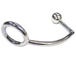 Rouge Stainless Steel Cock Ring With Anal Probe