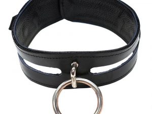 Rouge Garments Leather Fashion Bondage Collar Black