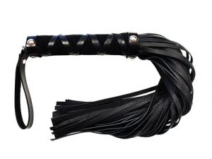 Rouge Short Leather Flogger With Studs