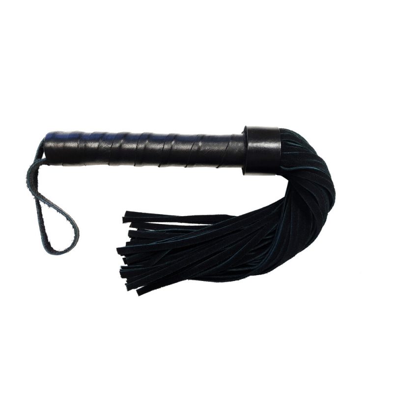Rouge Leather Handle Suede Flogger - Image 2