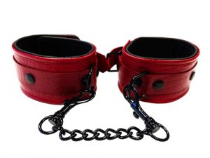 Rouge Garments Leather Croc Print Ankle Cuffs