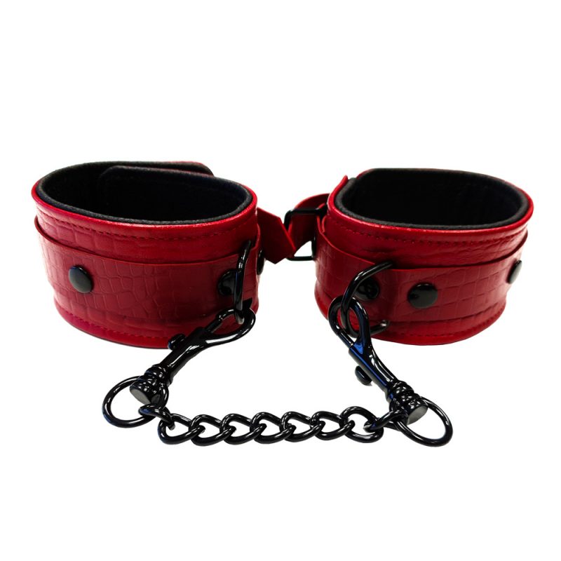 Rouge Garments Leather Croc Print Ankle Cuffs - Image 2