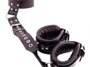 Rouge Garments Black Leather Neck to Wrist Restraints