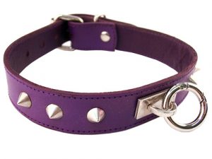 Rouge Garments Purple Studded O-Ring Studded Collar