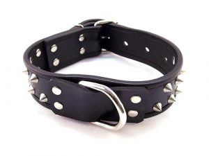 Rouge Garments Black Leather Studded Collar