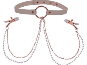 Sex and Mischief Collar with Nipple Clamps