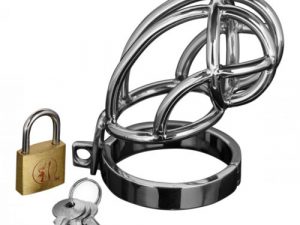 Master Series Captus Stainless Steel Locking Chastity Cage