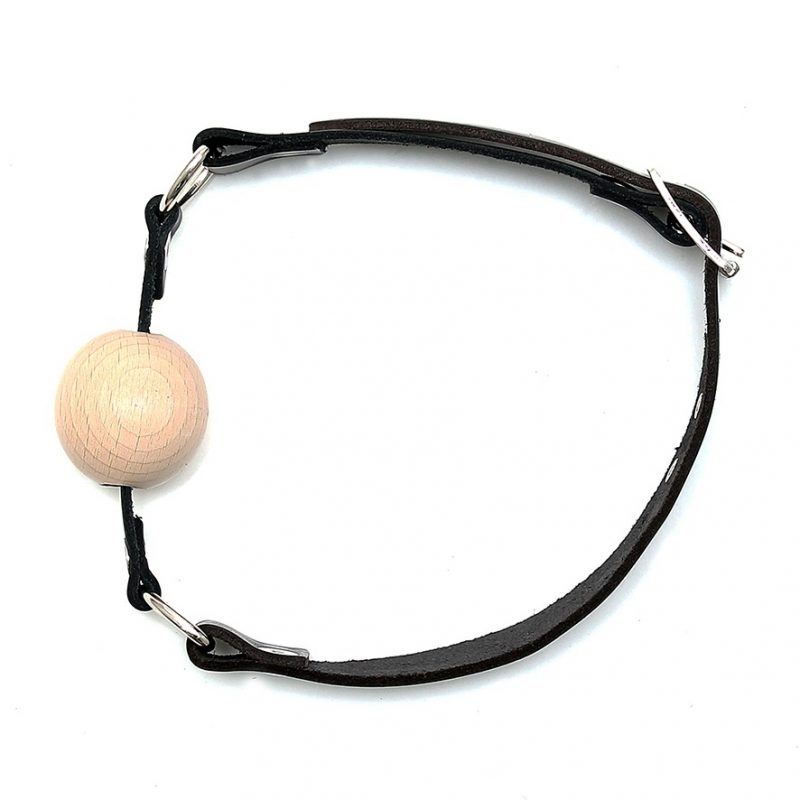 Leather Gag With Wooden Ball - Image 3