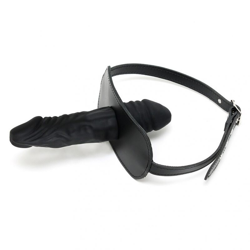 Leather Penis Gag And Dildo - Image 2