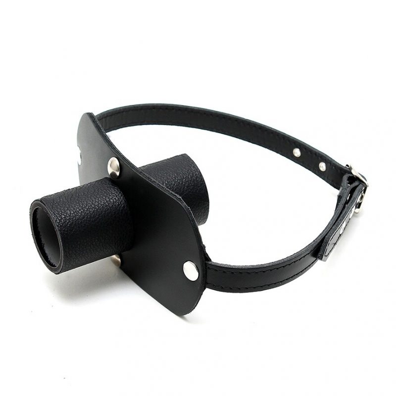Leather Gag With Urine Tube - Image 2