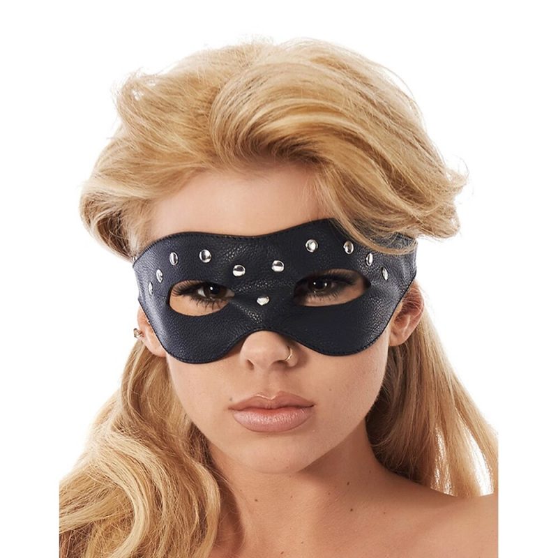 Leather Open Eye Mask With Rivets - Image 4