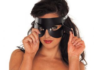 Leather Blindfold With Detachable Blinkers