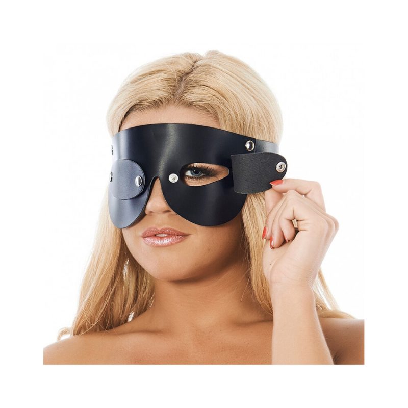 Leather Blindfold With Detachable Blinkers - Image 2