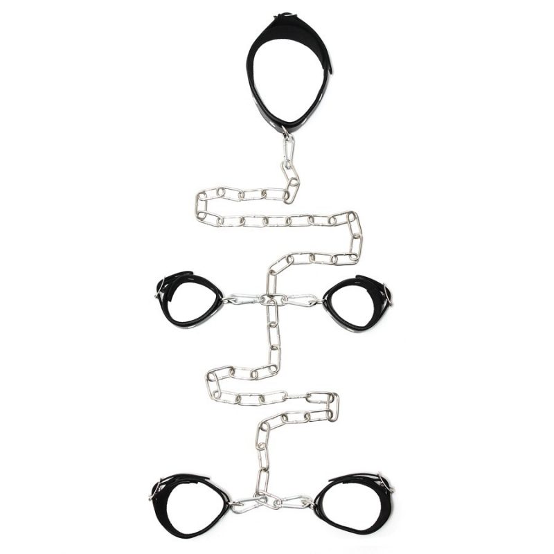 Leather Female Hand And Foot Cuffs - Image 2