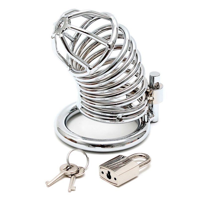 Chrome Chastity Cock Cage - Image 3