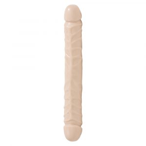 Jr Veined Double Header 12 Inch Bender Dong Flesh Pink