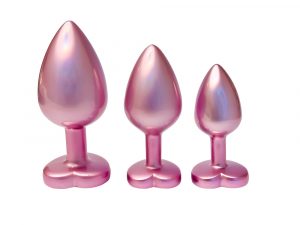Gleaming Love Pearl Pink Butt Plug Set