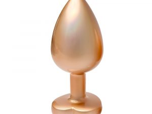 Gleaming Love Pearl Gold Butt Plug Large