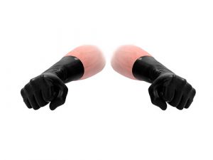 Fist It Black Latex Short Gloves
