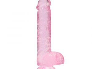 RealRock 6 Inch Pink Realistic Crystal Clear Dildo