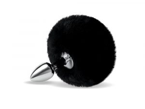 Furry Tales Black Bunny Tail Butt Plug
